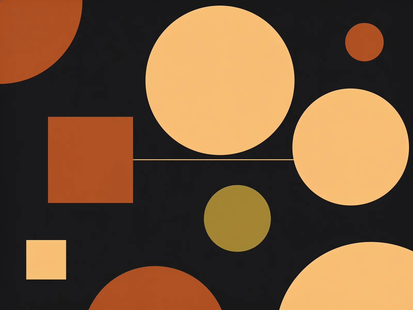 Abstract geometric illustration for a multi-agent orchestration platform